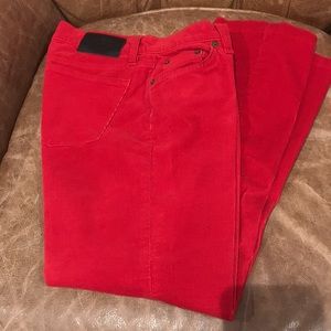 Stretch Corduroy Mid-Rise Classic Straight Pant Size 4 Ralph Lauren